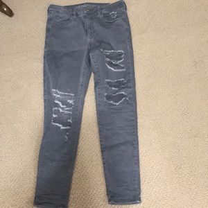 Grey ripped jeggings
